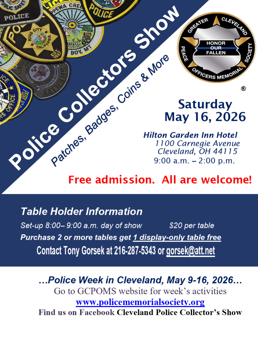 Police Collectors Show 2026 Flyer
