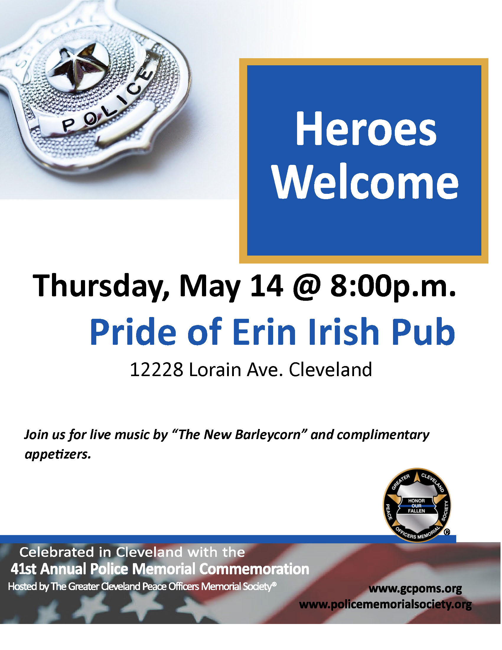 GCPOMS Heroes Welcome 2026 Flyer