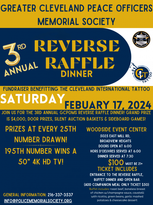 Greater Cleveland Peace Officers Memorial Society raffle