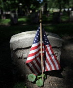 Flag at Woodland Cemetery